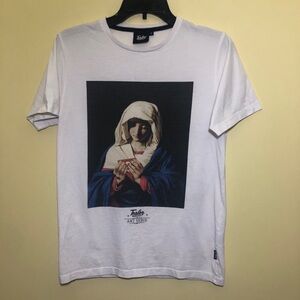 Tealer Art Serie T Shirt The Virgin In Prayer Holy Mary SMALL Tattoos Card Funny